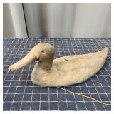 S2 Antique Duck Decoy 6x7x15" Cork & Canvas