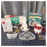 O3 Christmas: Baby quilt, Glassware decor