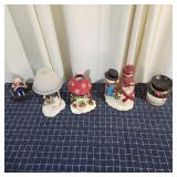 I3 5pc christmas Decor 2 candle holders with rem 2