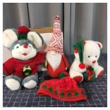 N2 3pc Gnome, christmas mouse, Bear