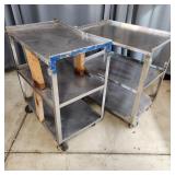 T1 2pc Stainless steel carts Carts 19x30x32"