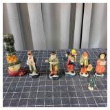 H2 7pc christmas village Carolers includes candle