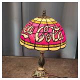 O2 Coca-Cola Lamp 16" Tiffany Style