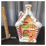 O2 Gingerbread House Cookie jar 13" Tall (approx)