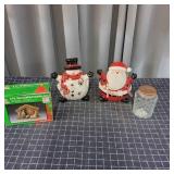 E2 4pc nativity set, Tea light holders, Jar