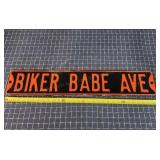 S2 Biker babe ave Sign Metal 32 X 6