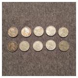 MC 10Pc 1943 steel pennies