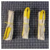 T2 3Pc 5Ft X 2 Inch wide Lifting straps With loops