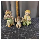 I2 3pc children figurines (2) @ 7