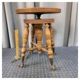 R2 Piano w/ glass feet Ball & Claw foot stool 19