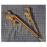 K2 2Pc 24"  Ridgid Pipe wrench 18"  Fairmount