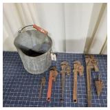 M3 6Pc Proto & Others Pipe wrenchs, 6",10",14"&18"