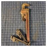 K2 3Pc 18" Ridgid Pipe wrench 2-8" Ridgid