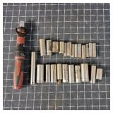 T6 25Pc 3/8 drive swivel head ratchet Craftsman de