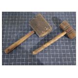 K2 10oz &1 3/4lb Vintage Wood Mallets