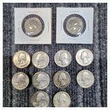 MC 12pc Quarters (1) 1964 Silver, (11) Bicentenial