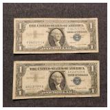 MC 2PC Silver certificates One dollar 1957 - 1957