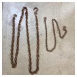 K2 2Pc 5/16-3/8  Chain Log chains w / Hooks 6 Ft -