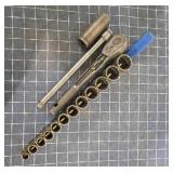 T2 16pcs Ratchet & Scoket Set Vintage Craftsman 1/