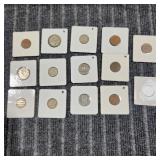 MC 14pc Canadian coins: (2) Silver Quarters, (4) S