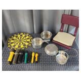 P2 13Pc Flaslights Camping Mess kit Dart board
