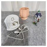 J3 3Pc home decor Light  up manger Vase Porcelain