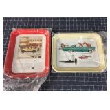 S2 2Pc T-Bird Trays Model A Tin 13 X 11`