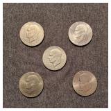 MC 5Pc 1974-1976 Eisenhower dollars