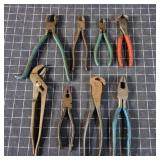 T2 8Pc Side cutters Pliers Dikes Knippers