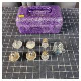 J2 8Pc Vinatge Salt / Pepper  shakers W/makeup box