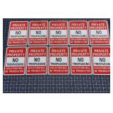 K2 10PC No trespassing Sign 7 X 10 Metal
