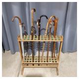 T3 12Pc with cans Cane rack Vintage