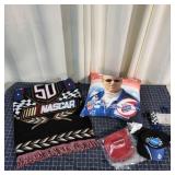 T4 5Pc Throw blanket Nascar Hats Pass holder