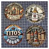 K2 4 Pc Metal Signs 8 X 8