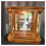 T1 Oak Display 11x29x32" curved Glass