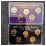 LB Proof sets Quarters 2002 Platinum / Gold 2002 Q