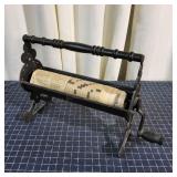 S3 Fire log Newspaper roller Vinatge Metal