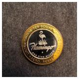 LB Casino token 10 dollar Flamingo .999 silver $10