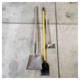 YD 3pc Hand tools: Flat shovel, Axe, Scraper,