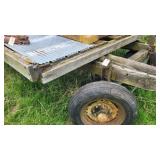 JT Byron Flat Rack w/ John Deere Gear Hay Wagon