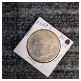 LB Morgan Dollar 1889 S Silver 1889-S Morgan silve