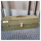 T4 Vintage Tackle box 7x7x22" metal, locking