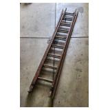 Q1 Antique Wooden Ladder
