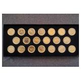 LB Proof sets Quarters 1999-2000 P/D 24KT gold pla