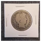 LB Barber Half dollar 1901 Silver 1901 Barber half