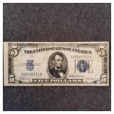 LB Silver certificate Five Dollar 1934 A 1934 $5 S