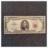 LB red seal Five Dollar 1963 1963 $5 Red Seal Unit