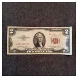 LB Red seal Two Dollar 1953 1953 $2 Red Seal note.