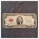 LB red seal two Dollar 1928 D 1928 $2 Red Seal, Se