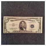 LB Silver certificate Five Dollar 1953 A 1953 $5 S